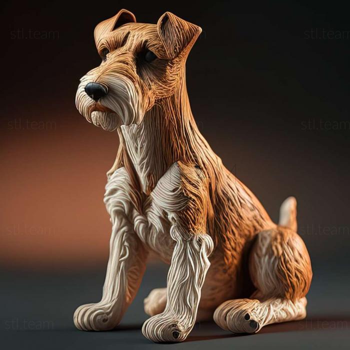 3D model Foxterrier dog (STL)